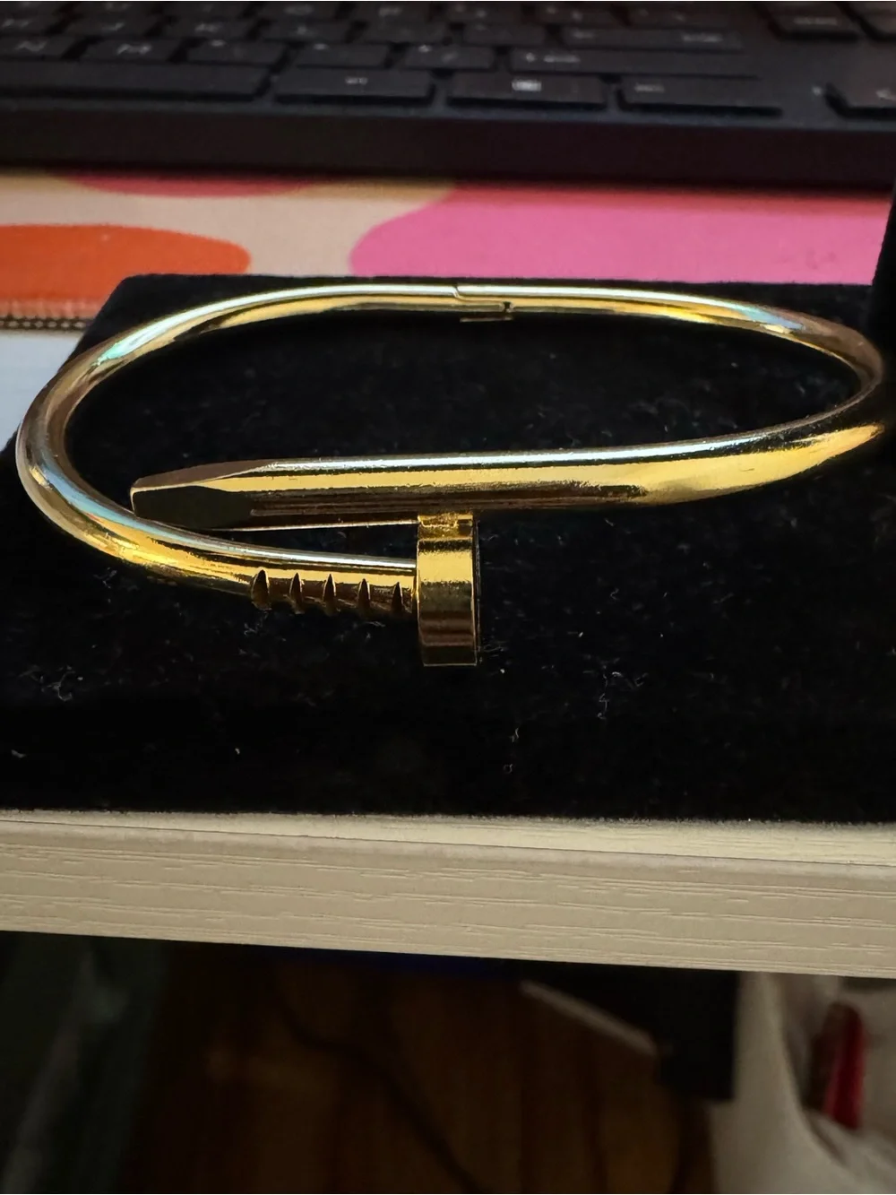 Nail-Style Bangle Bracelet